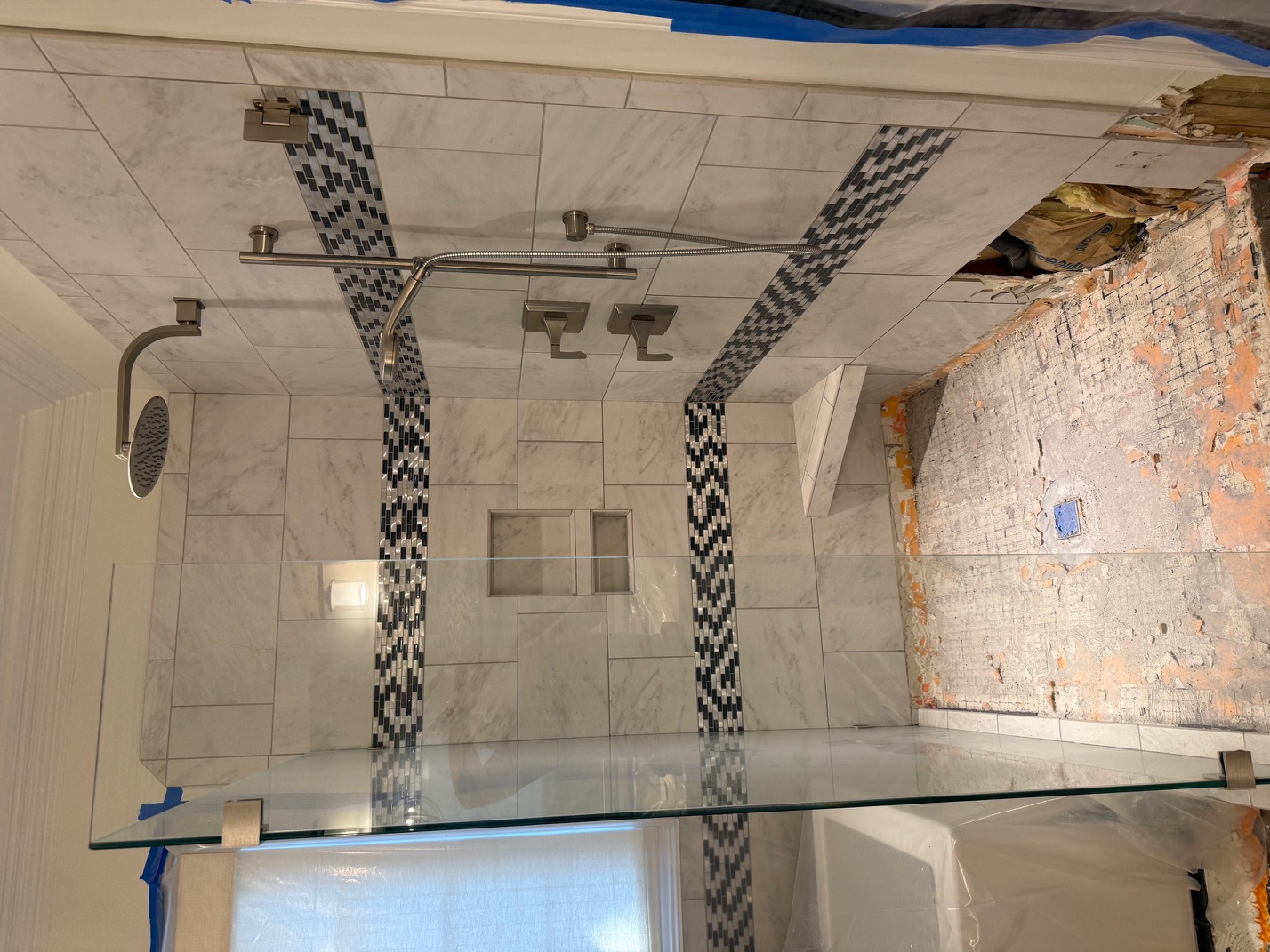 Cave-Style Walk-In Shower - illustrative before example