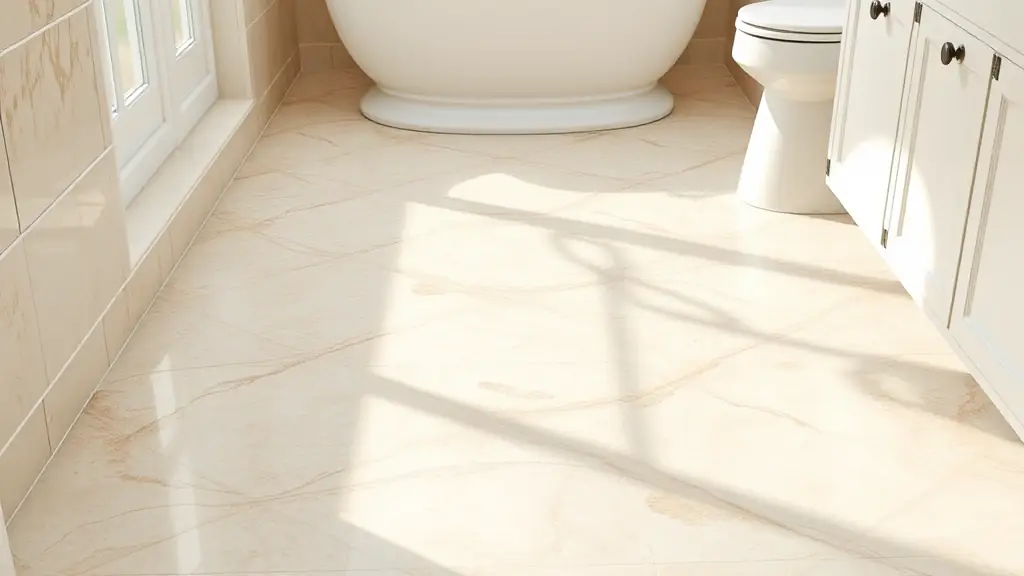 large tile floor tan tones