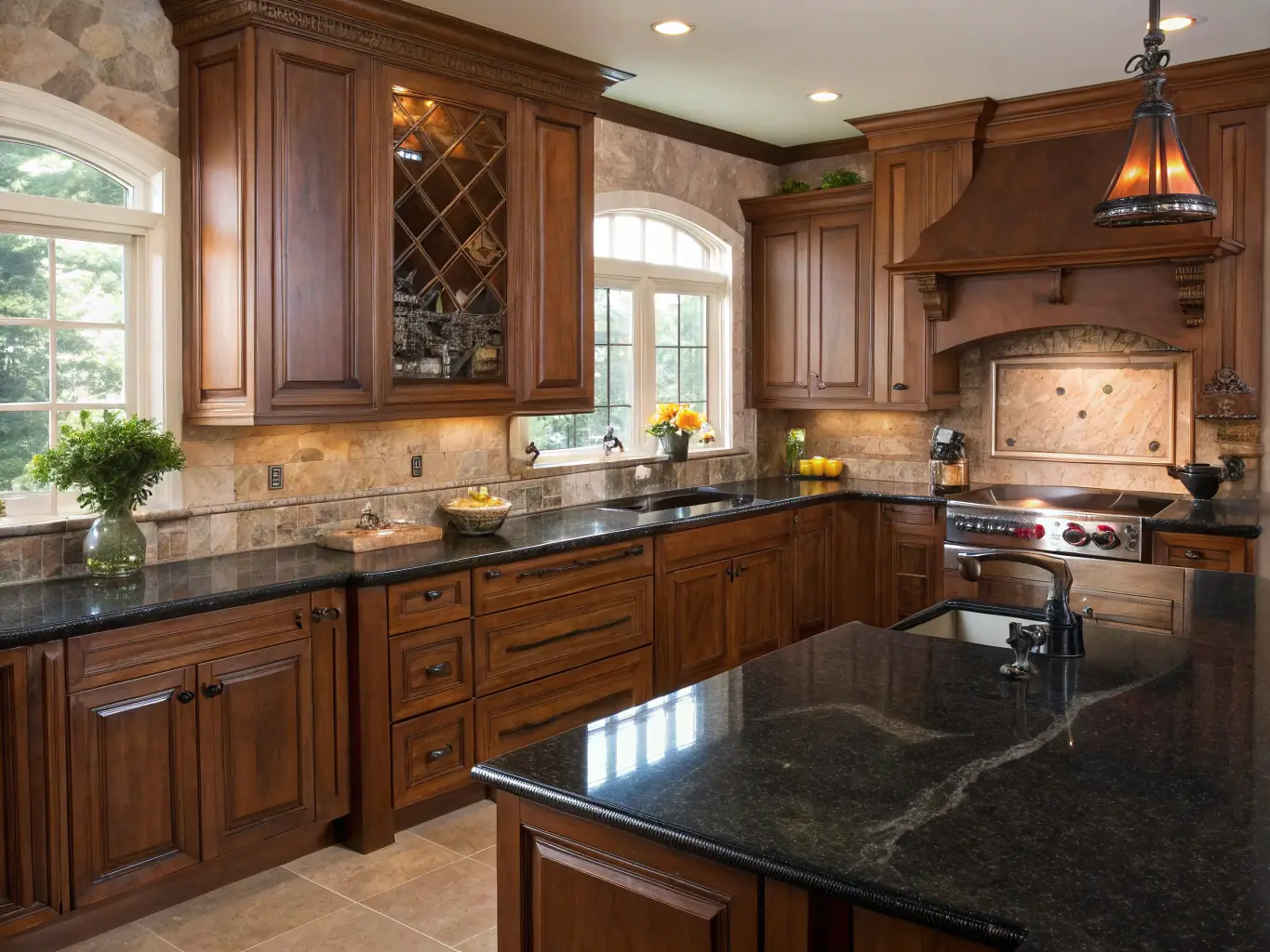 A beautifully remodeled kitchen featuring custom cabinetry and quartz countertops, showcasing the quality and style Upstate Bath Renewal provides.